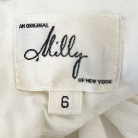 Milly New York White Lace Eyelet Halter Backless A-line Party Dress Sundress - Picture 10 of 11